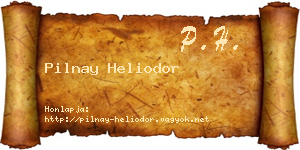 Pilnay Heliodor névjegykártya